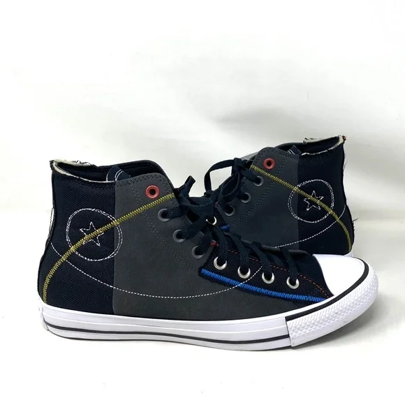 Converse Ctas High Top Shoes Storm Black Men’s Size Suede Sneakers Skate 173106C - Picture 5 of 9